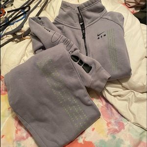 Lavender Nike sweat suit
